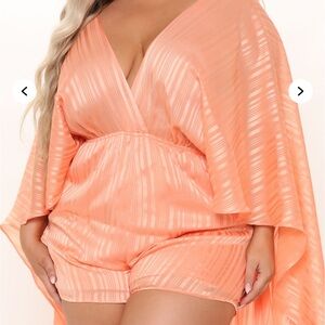 Chic Peach Romper